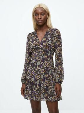 zara knit dress with organza sleeves | Dresses | Zara Womens Ruffle Size Medium Stretch Viscose Nylon Blend Ruffle